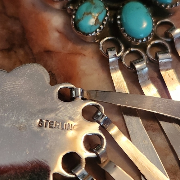 Kingman Turquoise Earrings - Picture 3 of 3